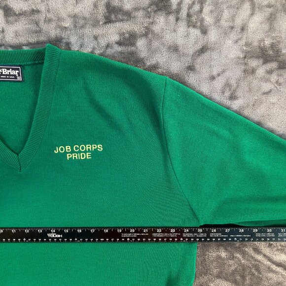 Vintage McBriar Pullover Sweater Men XL Job Corps Pride Peace Crop Made In USA - Picture 11 of 15